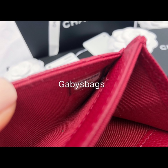 SOLD😭😭Chanel O case Flap Wallet Card Holder 18B Red - Picture 6 of 8